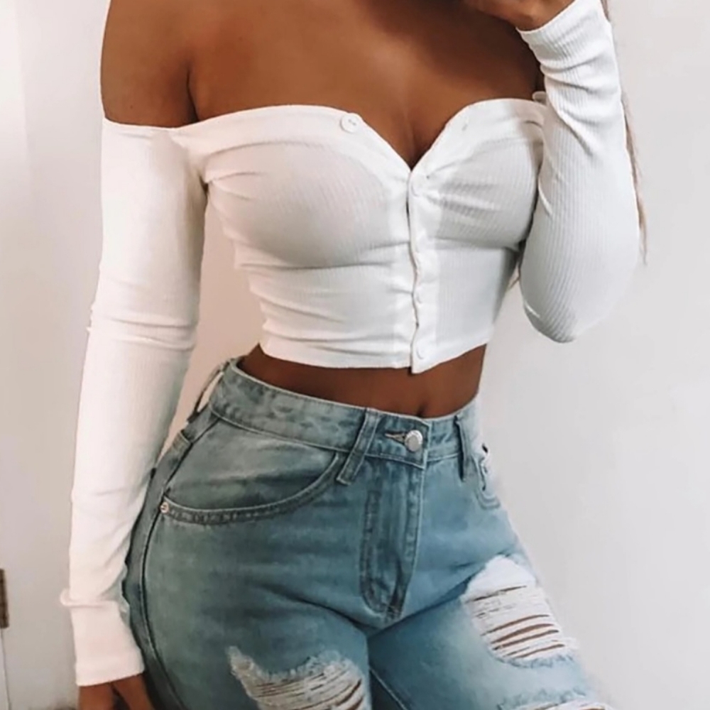 Medium beige off the shoulde top NWT